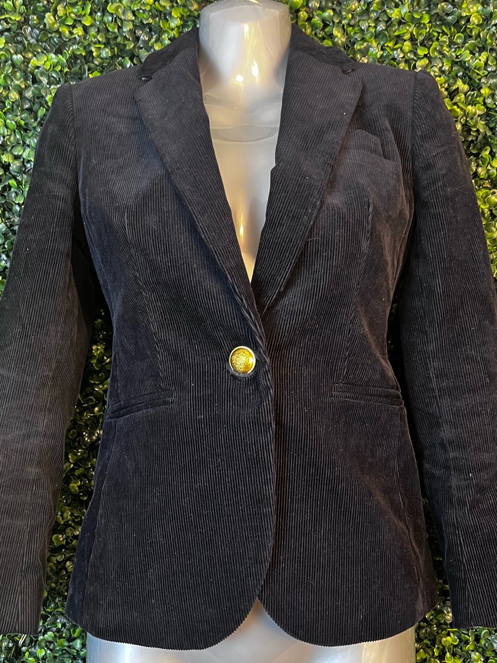J.Crew Navy Corduroy Single-Button Women's Blazer
